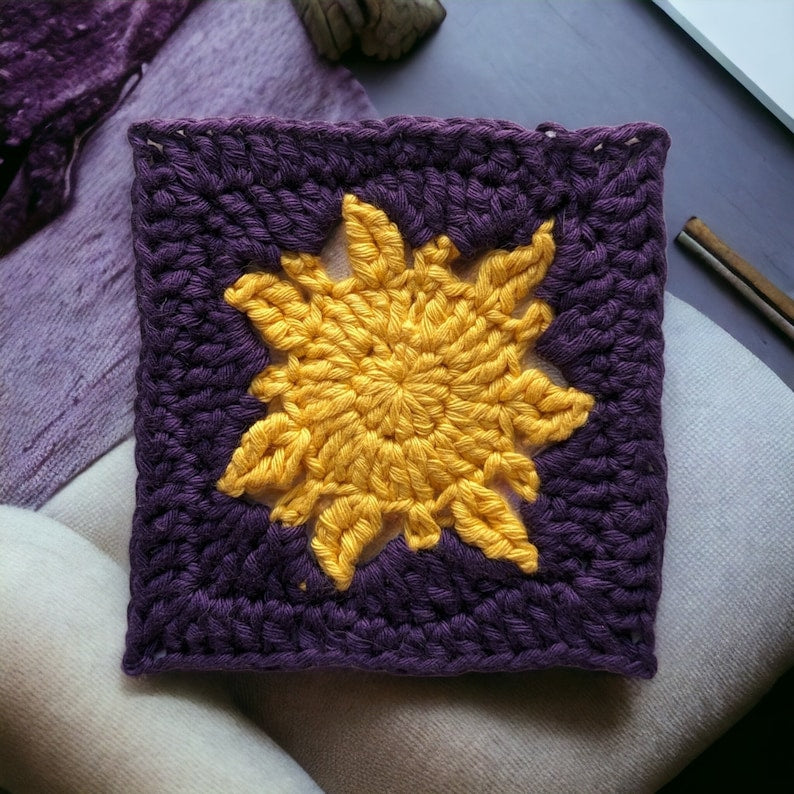 Sun Granny Square - Crochet Pattern