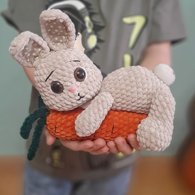 Easter Bunny With Carrots - Crochet Pattern